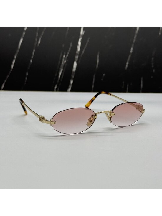 New Miu Miu MUA54S ZVN70O Pink Gold Women Sunglasses Miu Miu MU A54S main image 4